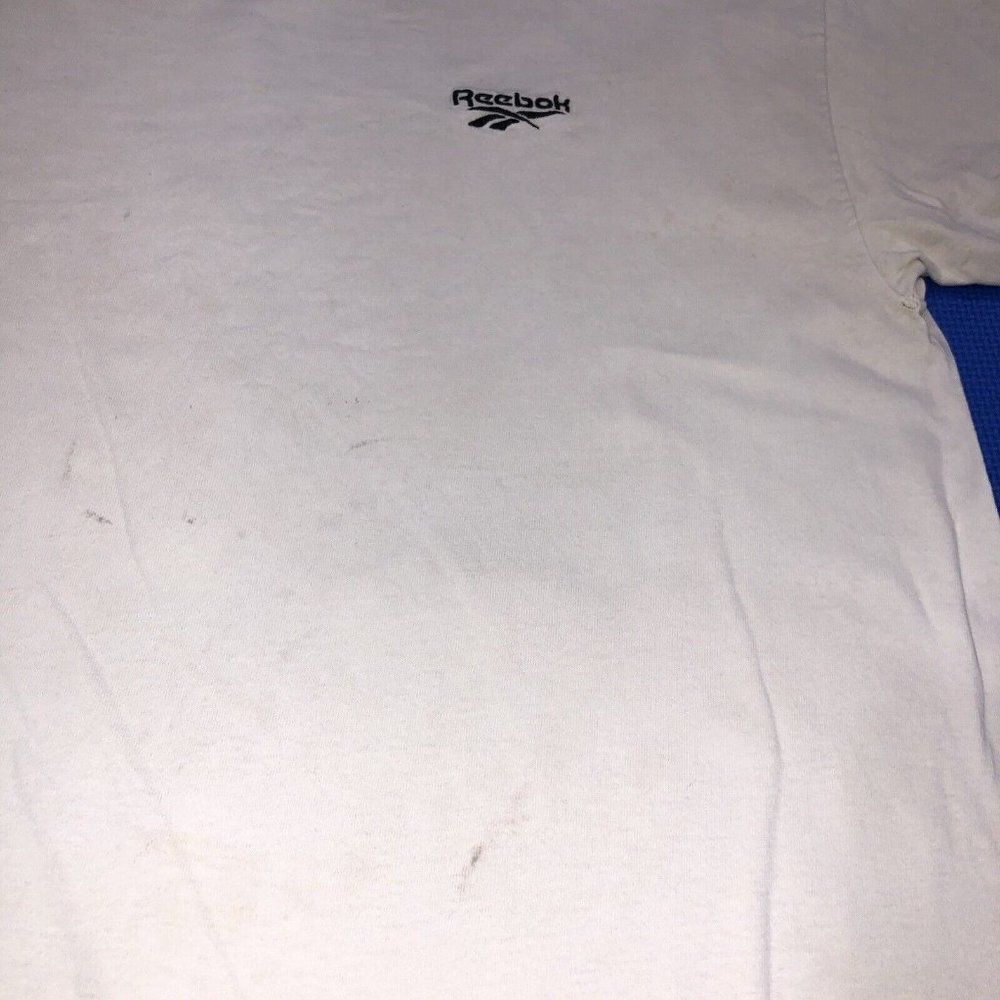 Vintage Thrashed Sun Faded Reebok T-Shirt Paint Distressed Classic Logo XL - Picture 10 of 11